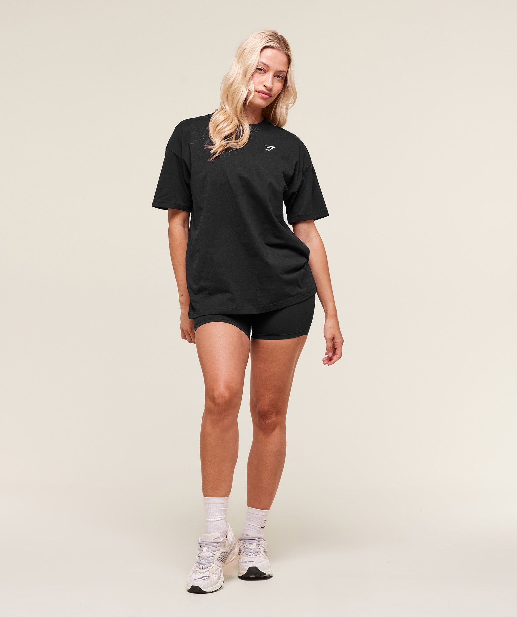 Women's Gymshark Training Oversized T-Shirt Black