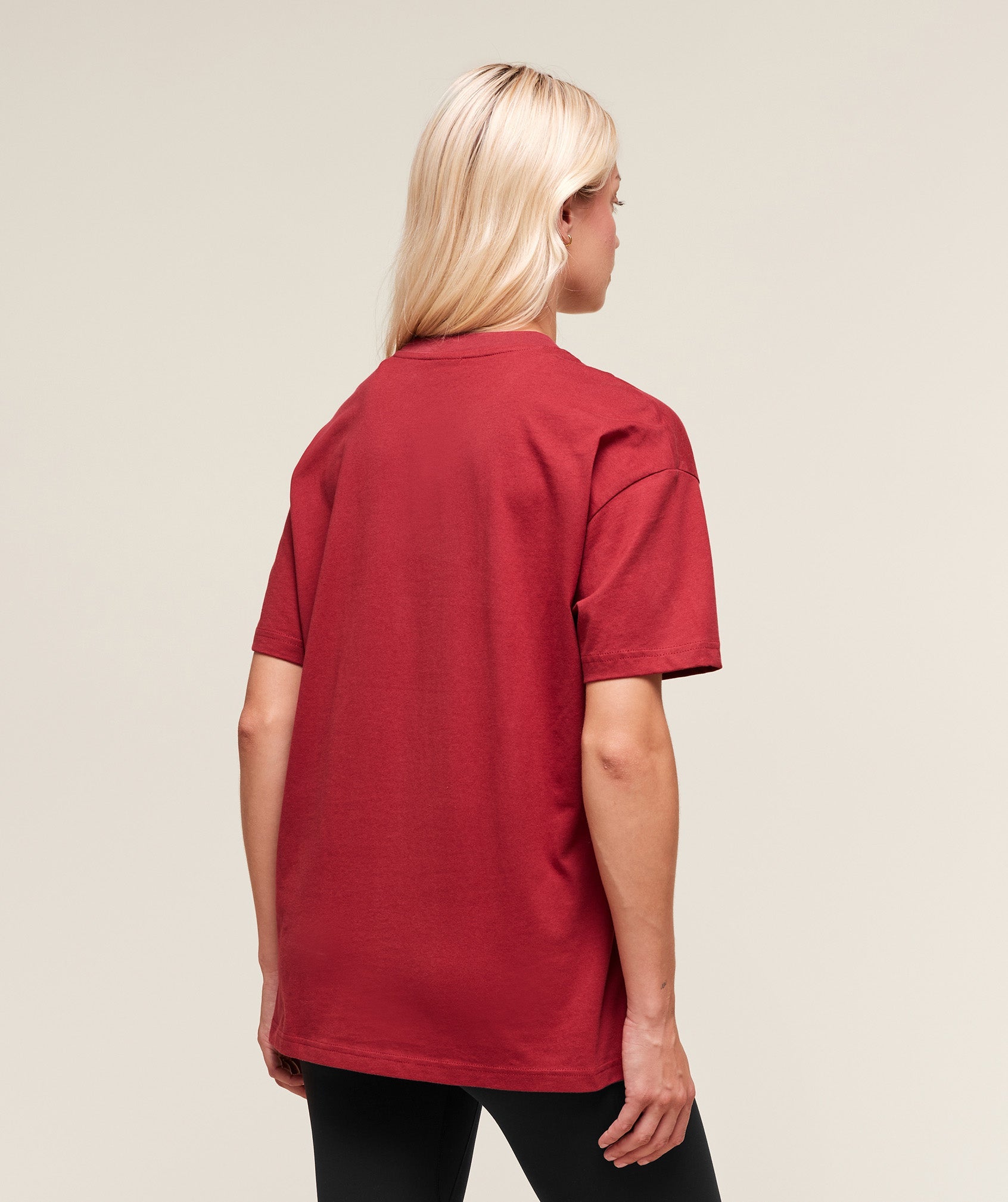 Women's Gymshark Training Oversized T-Shirt Athletic Burgundy