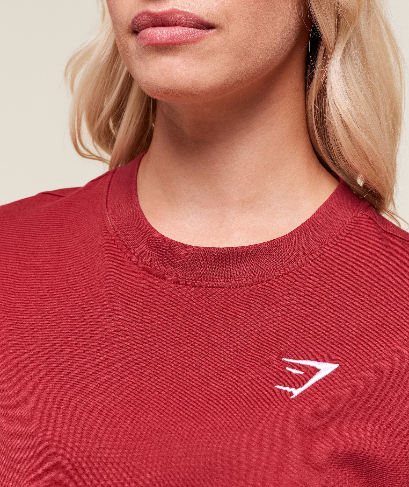 Women's Gymshark Training Oversized T-Shirt Athletic Burgundy