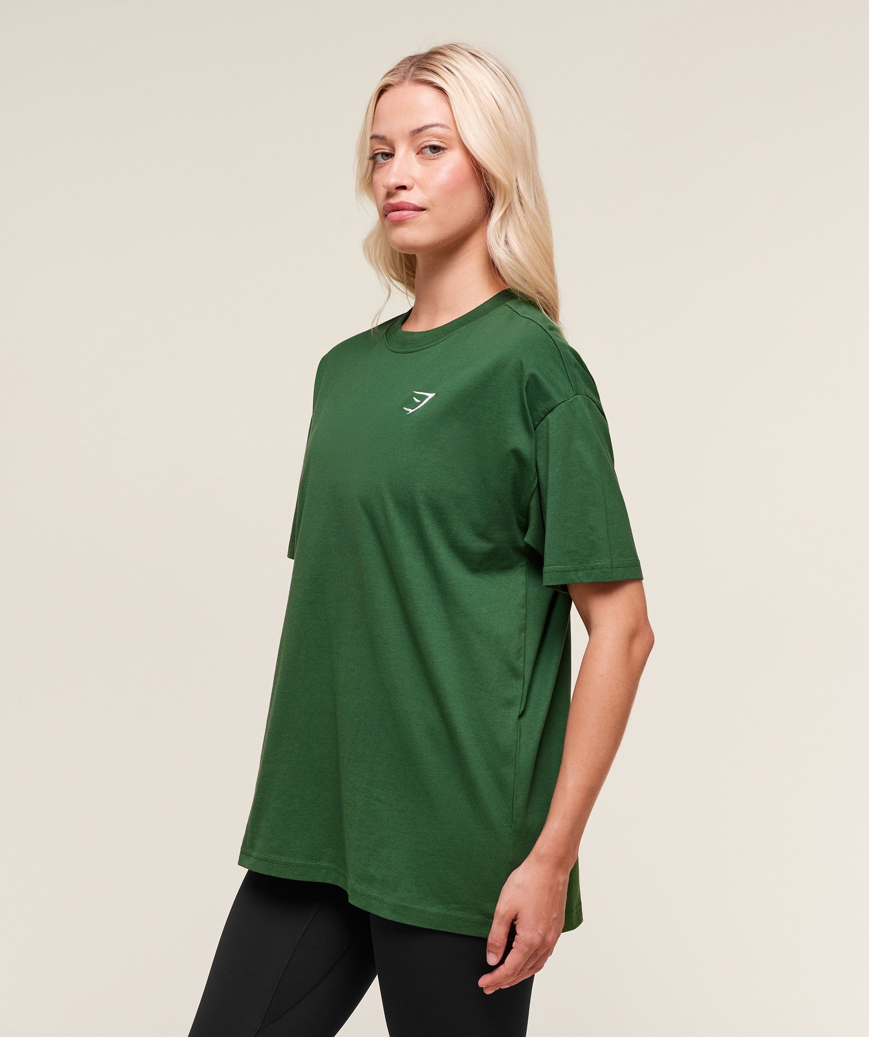 Women's Gymshark Training Oversized T-Shirt Athletic Green
