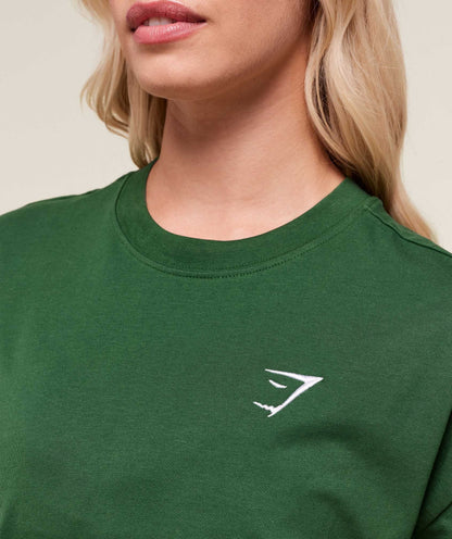 Women's Gymshark Training Oversized T-Shirt Athletic Green