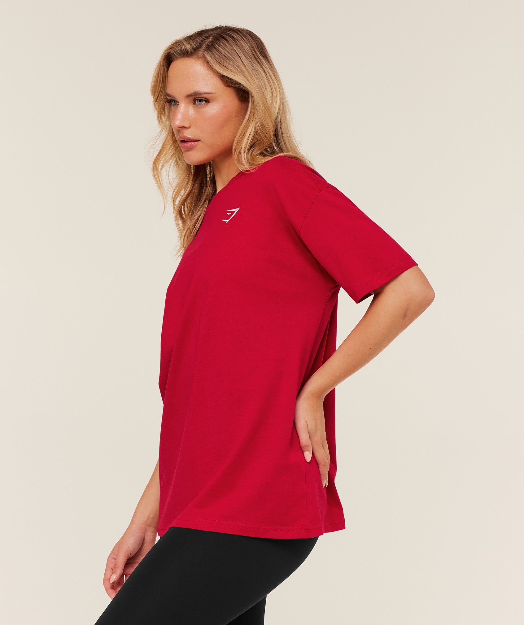 Women's Gymshark Training Oversized T-Shirt Carmine Red