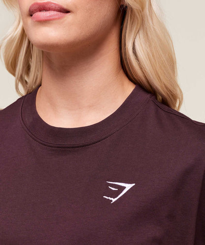 Women's Gymshark Training Oversized T-Shirt Cherry Purple