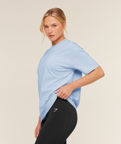 Women's Gymshark Training Oversized T-Shirt  Chilled Blue