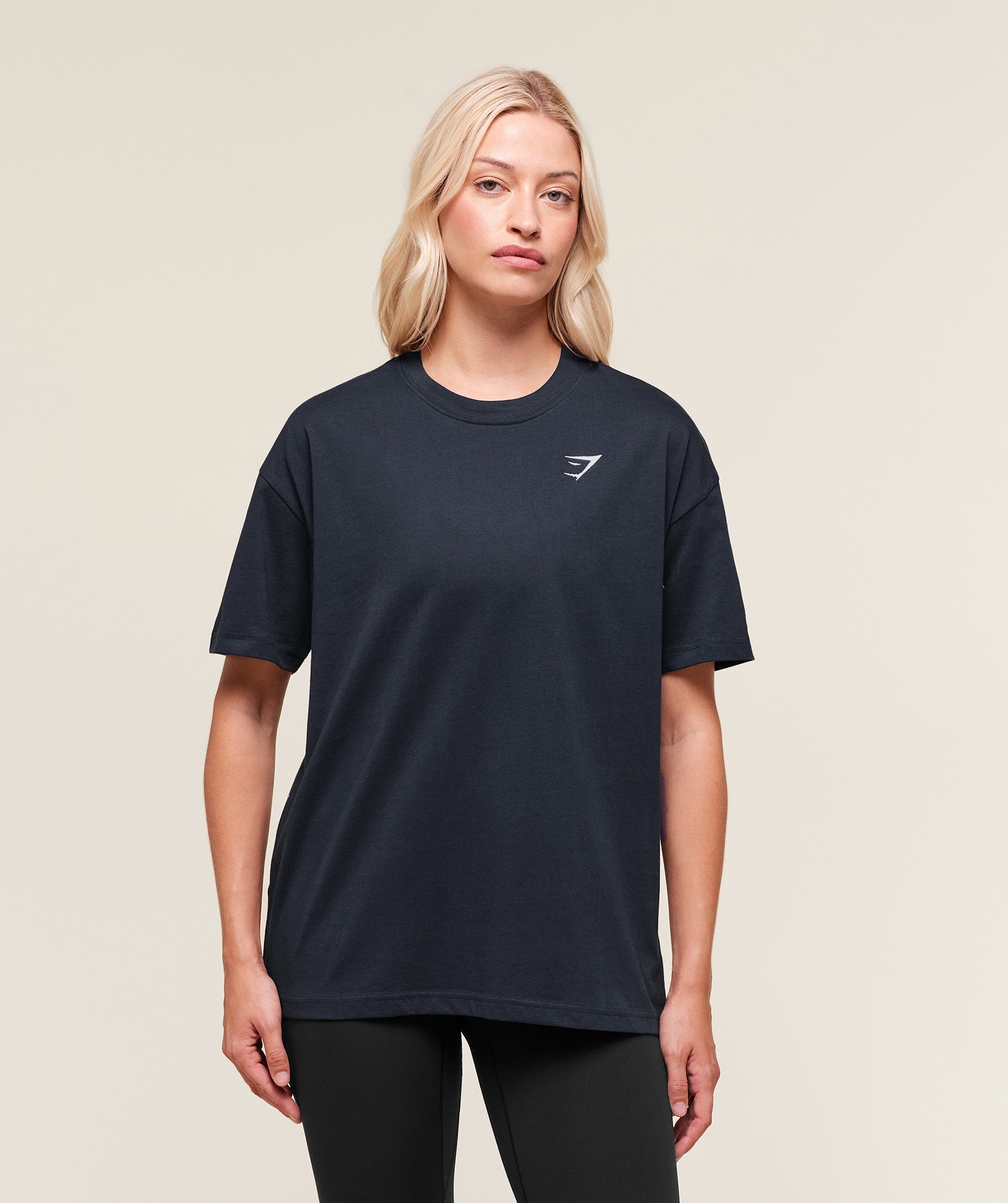 Women's Gymshark Training Oversized T-Shirt Heavy Blue