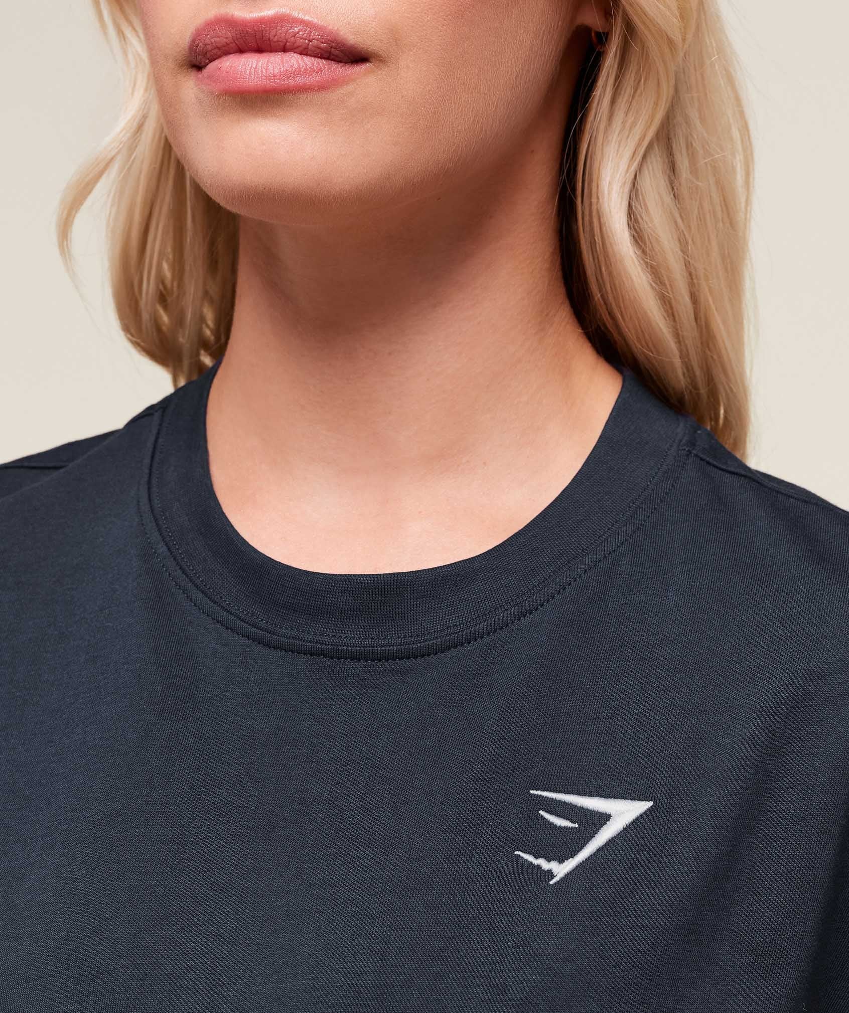 Women's Gymshark Training Oversized T-Shirt Heavy Blue