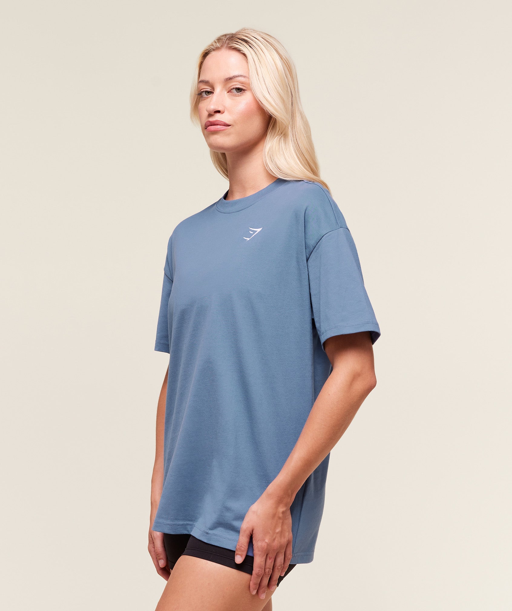 Women's Gymshark Training Oversized T-Shirt Worn Blue