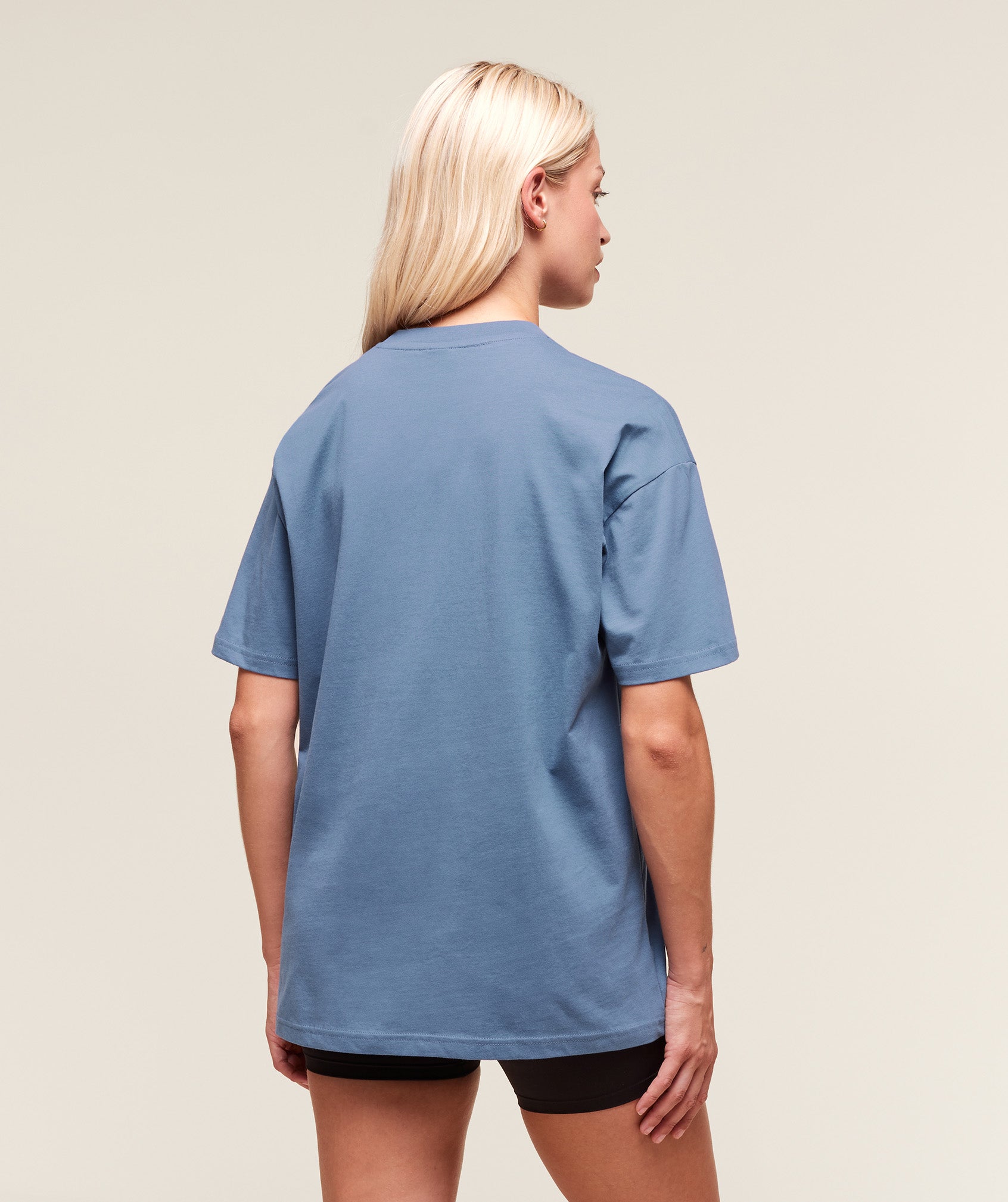 Women's Gymshark Training Oversized T-Shirt Worn Blue
