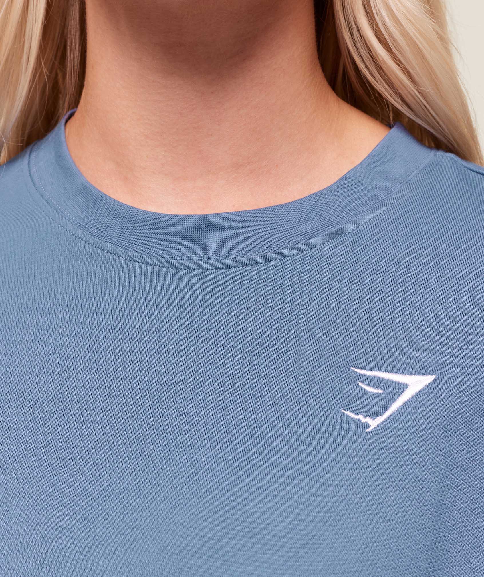 Women's Gymshark Training Oversized T-Shirt Worn Blue