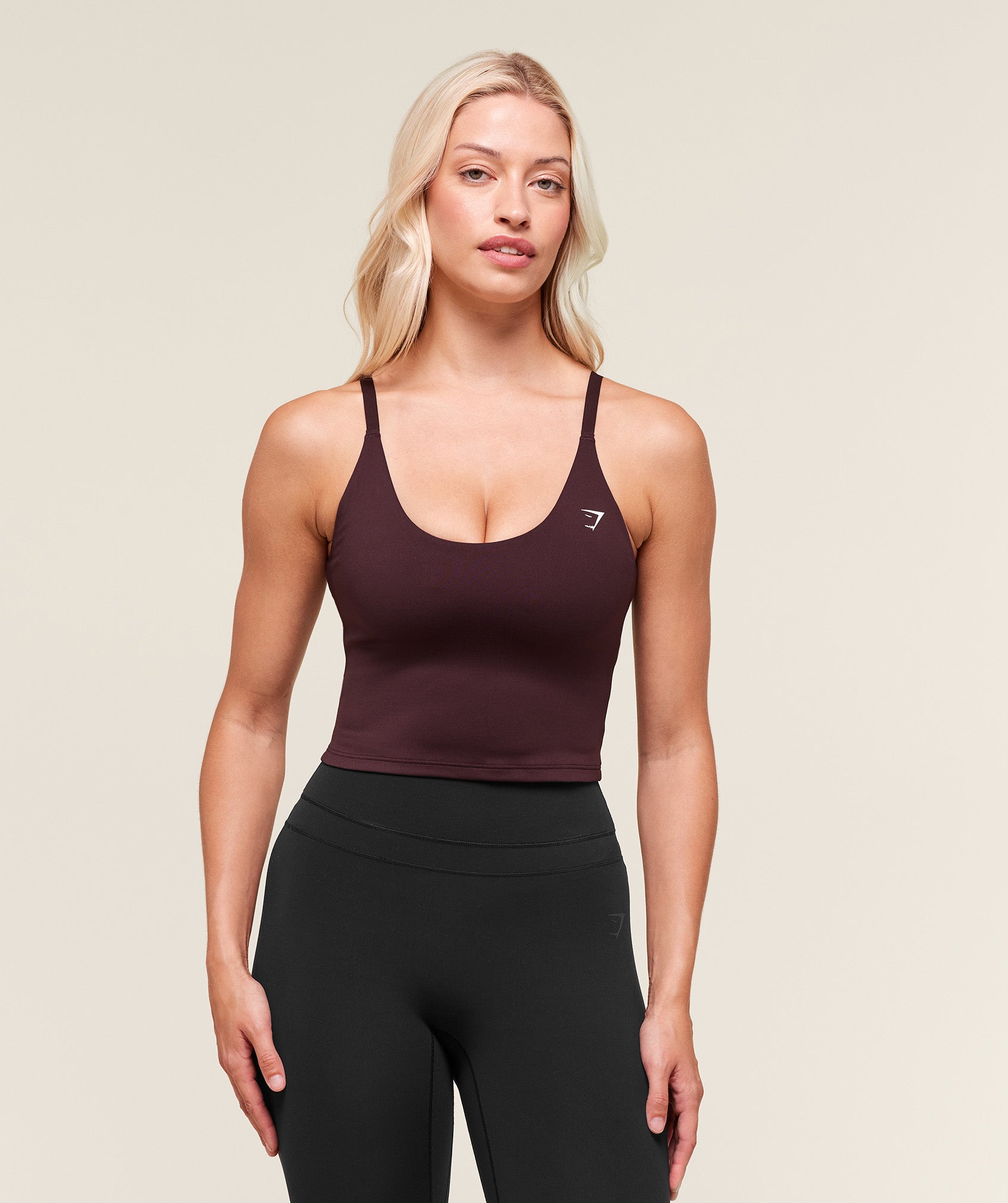 Women's Gymshark Training Cami Tank With Shelf Cherry Purple