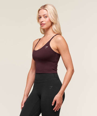 Women's Gymshark Training Cami Tank With Shelf Cherry Purple