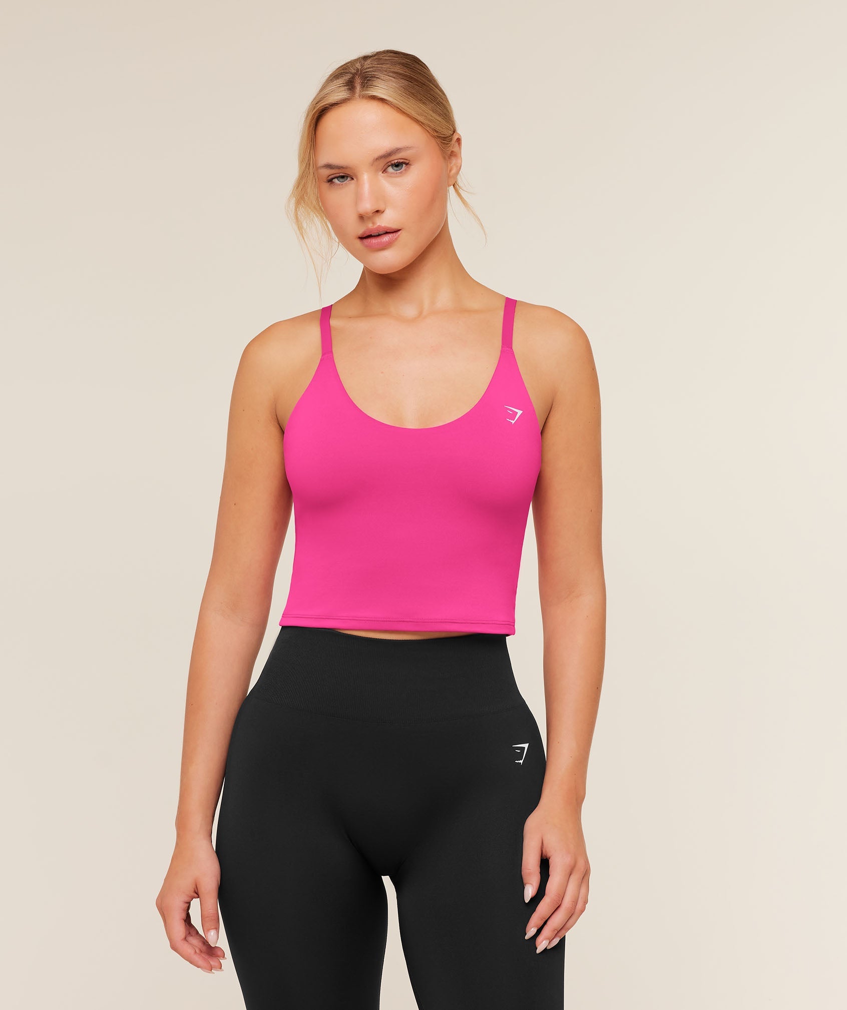 Women's Gymshark Training Cami Tank With Shelf Super-Set Pink
