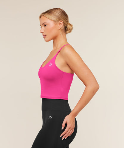 Women's Gymshark Training Cami Tank With Shelf Super-Set Pink