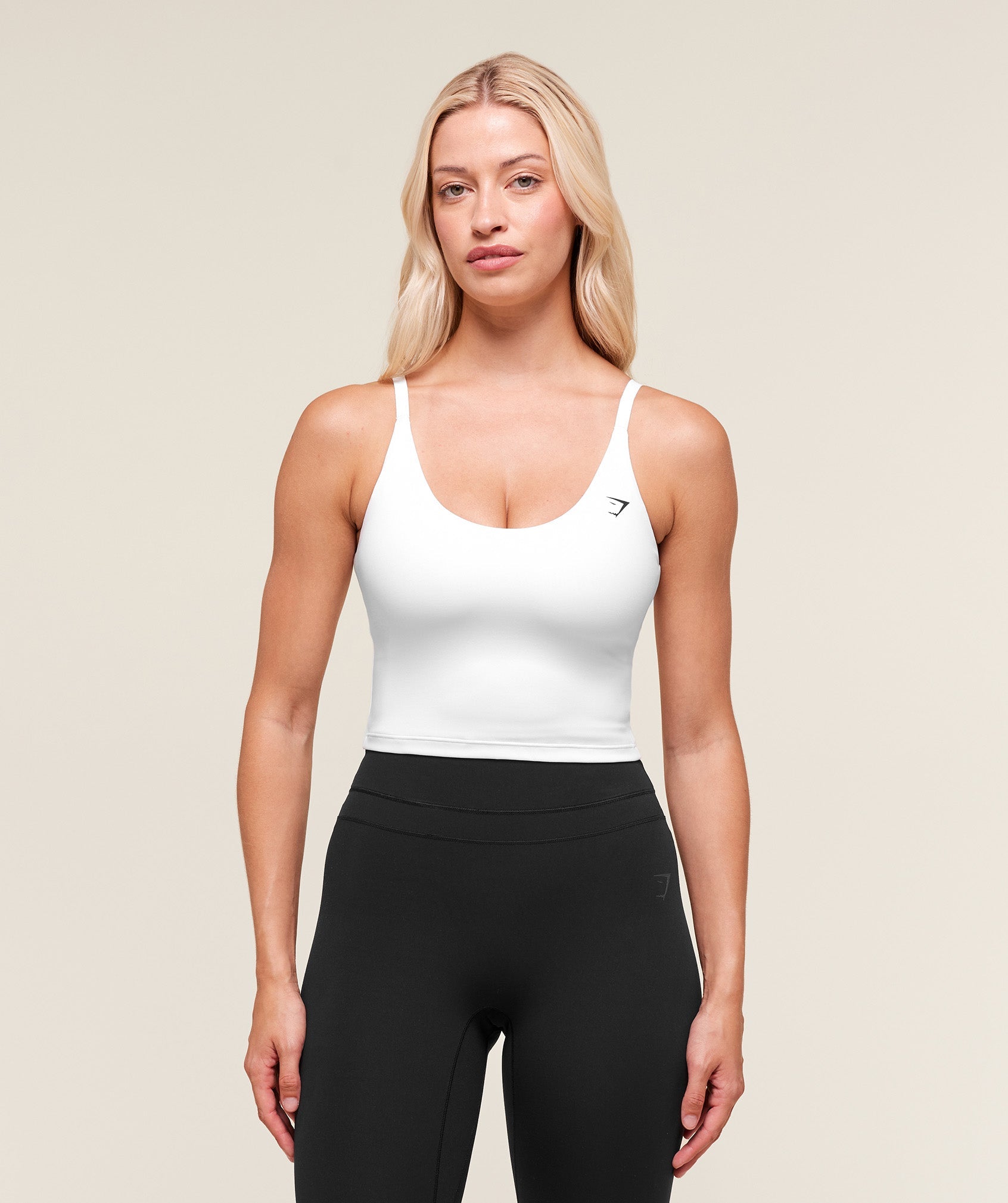 Women's Gymshark Training Cami Tank With Shelf White