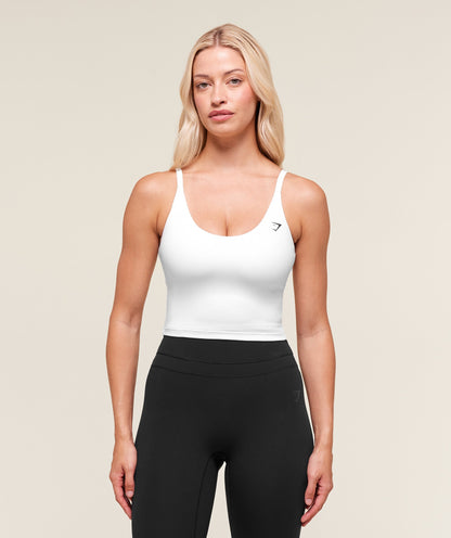 Women's Gymshark Training Cami Tank With Shelf White