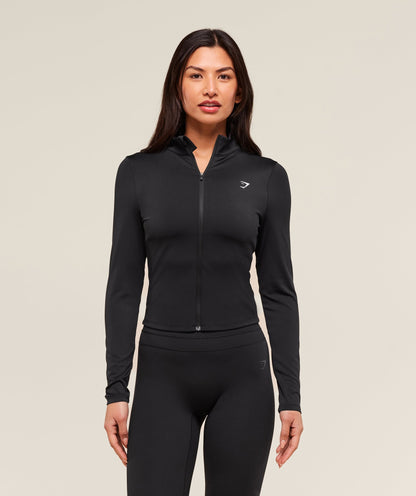 Women's Gymshark Training Zip Up Jacket Black
