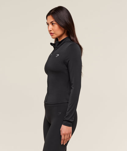 Women's Gymshark Training Zip Up Jacket Black
