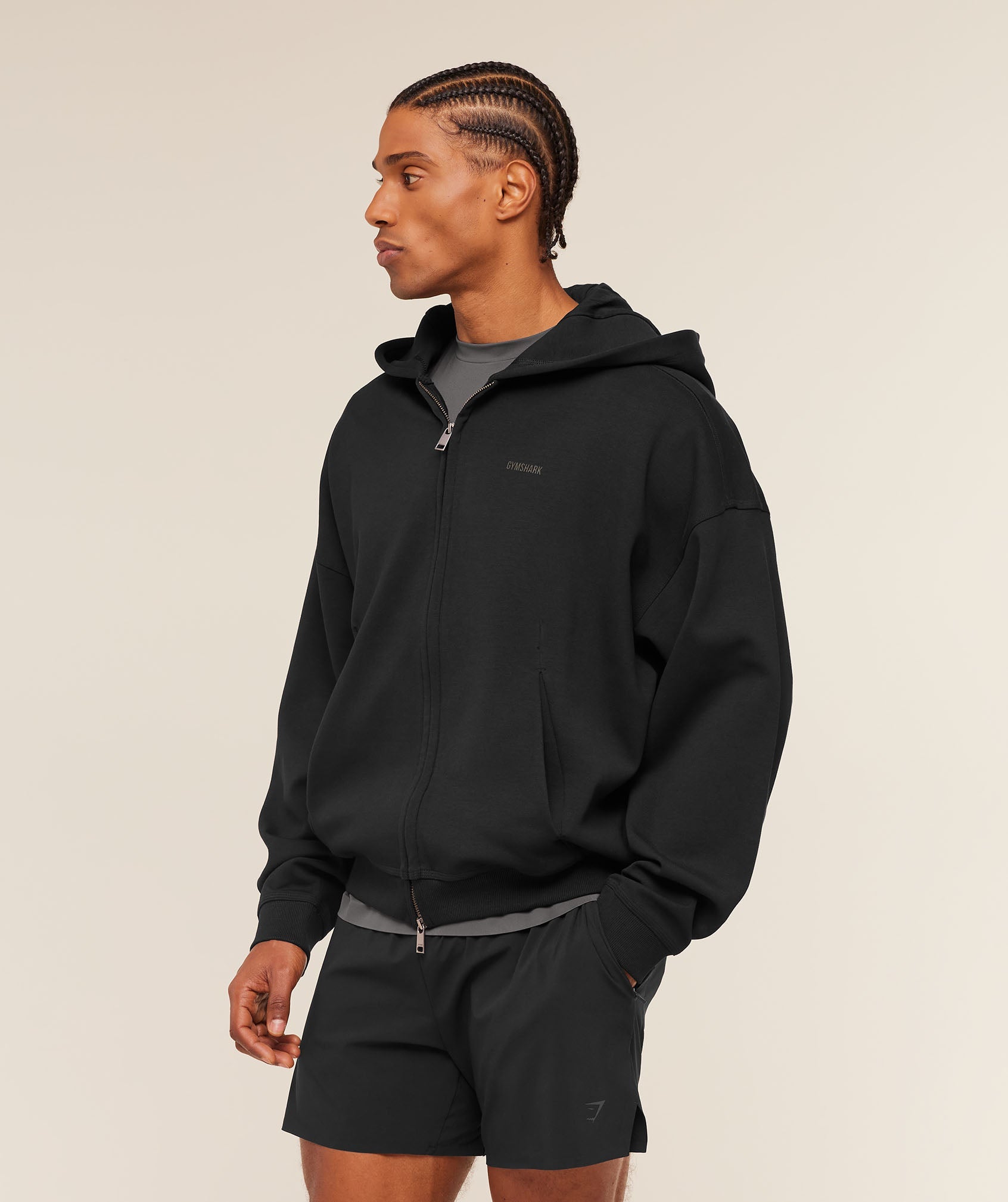 Gymshark Evolve Lightweight Zip Through Hoodie Black