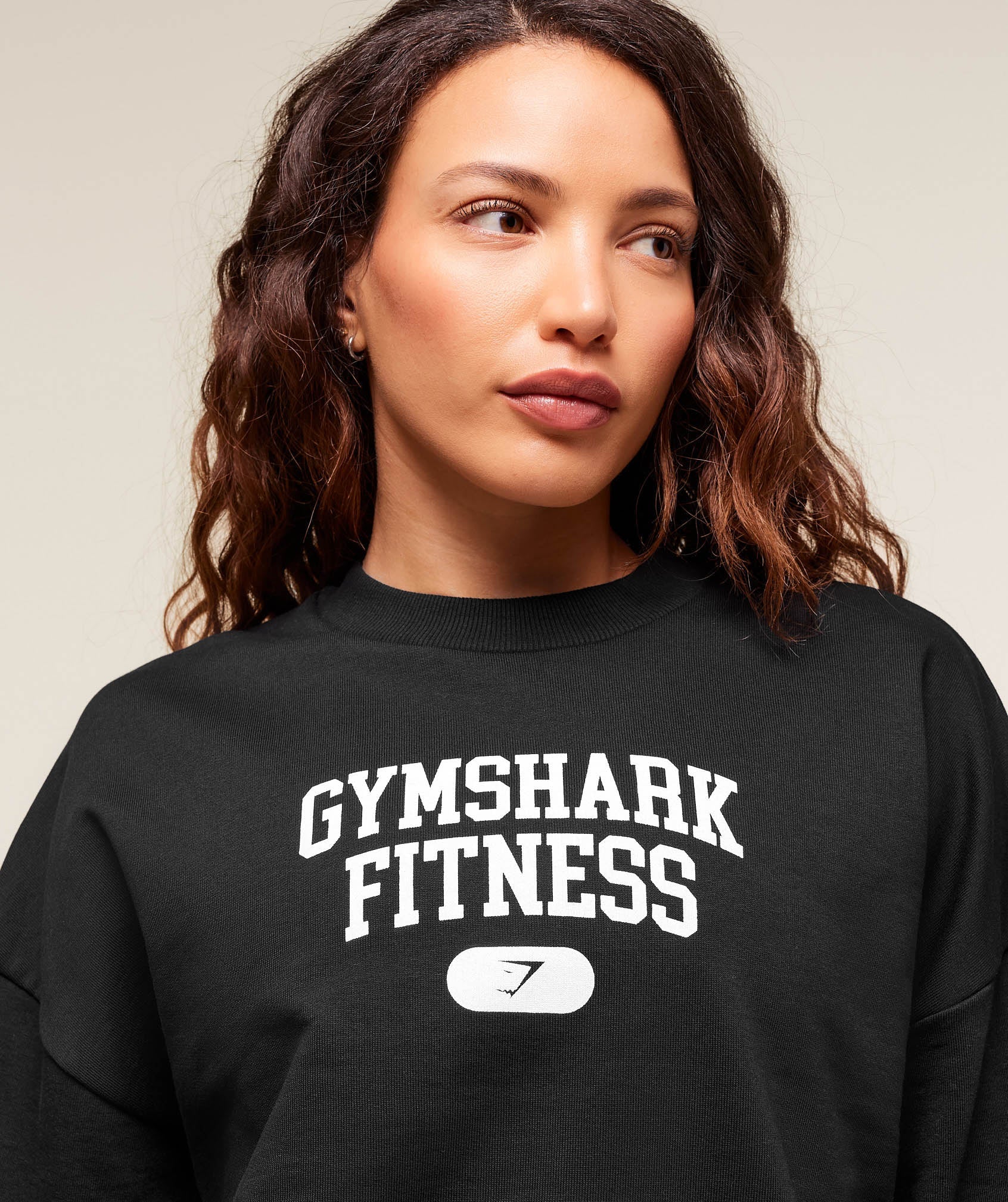 Women's Gymshark Varsity Graphic Pullover Black