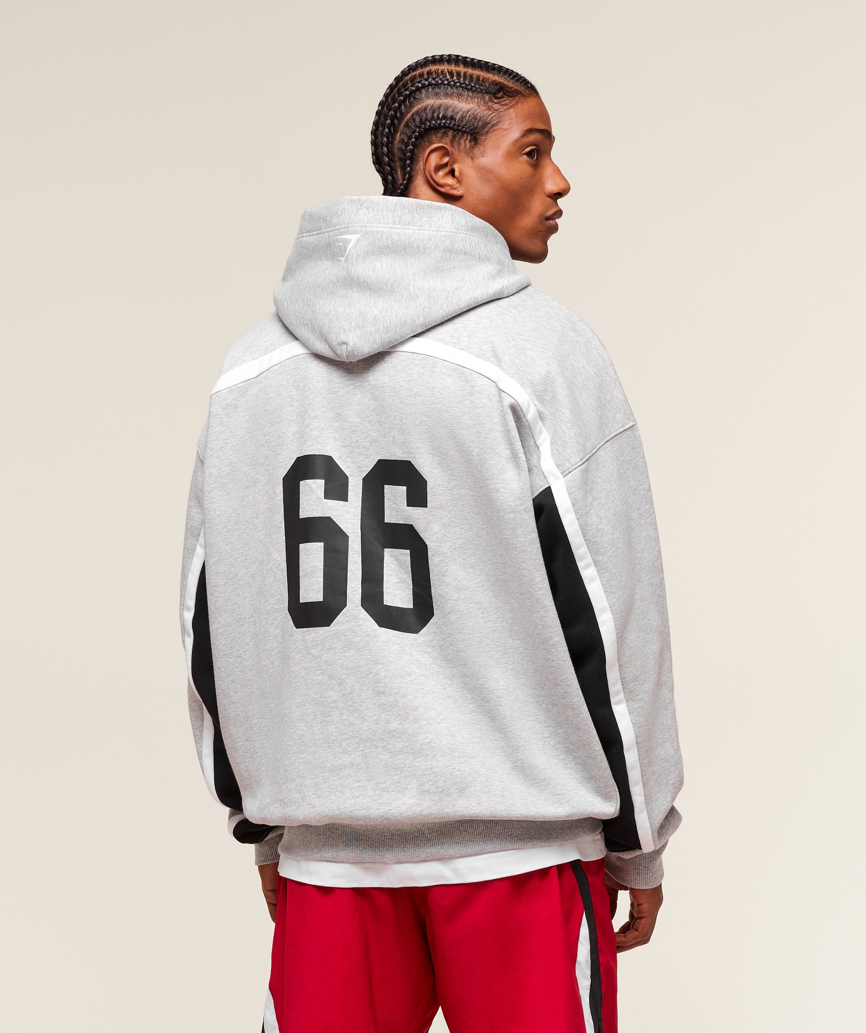 Gymshark Varsity Hoodie Light Grey Core Marl