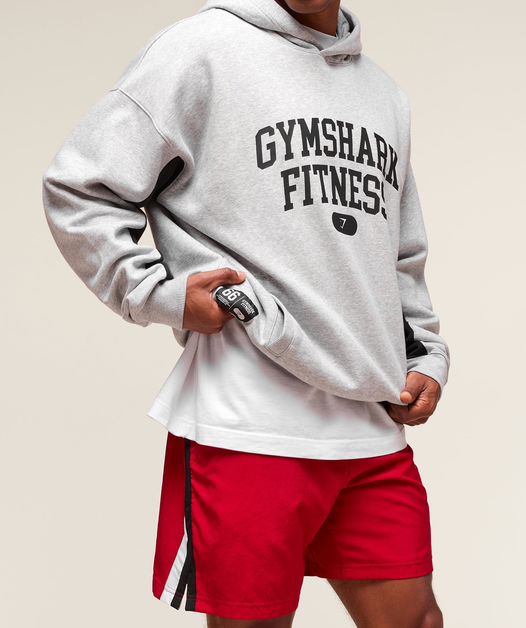 Gymshark Varsity Hoodie Light Grey Core Marl