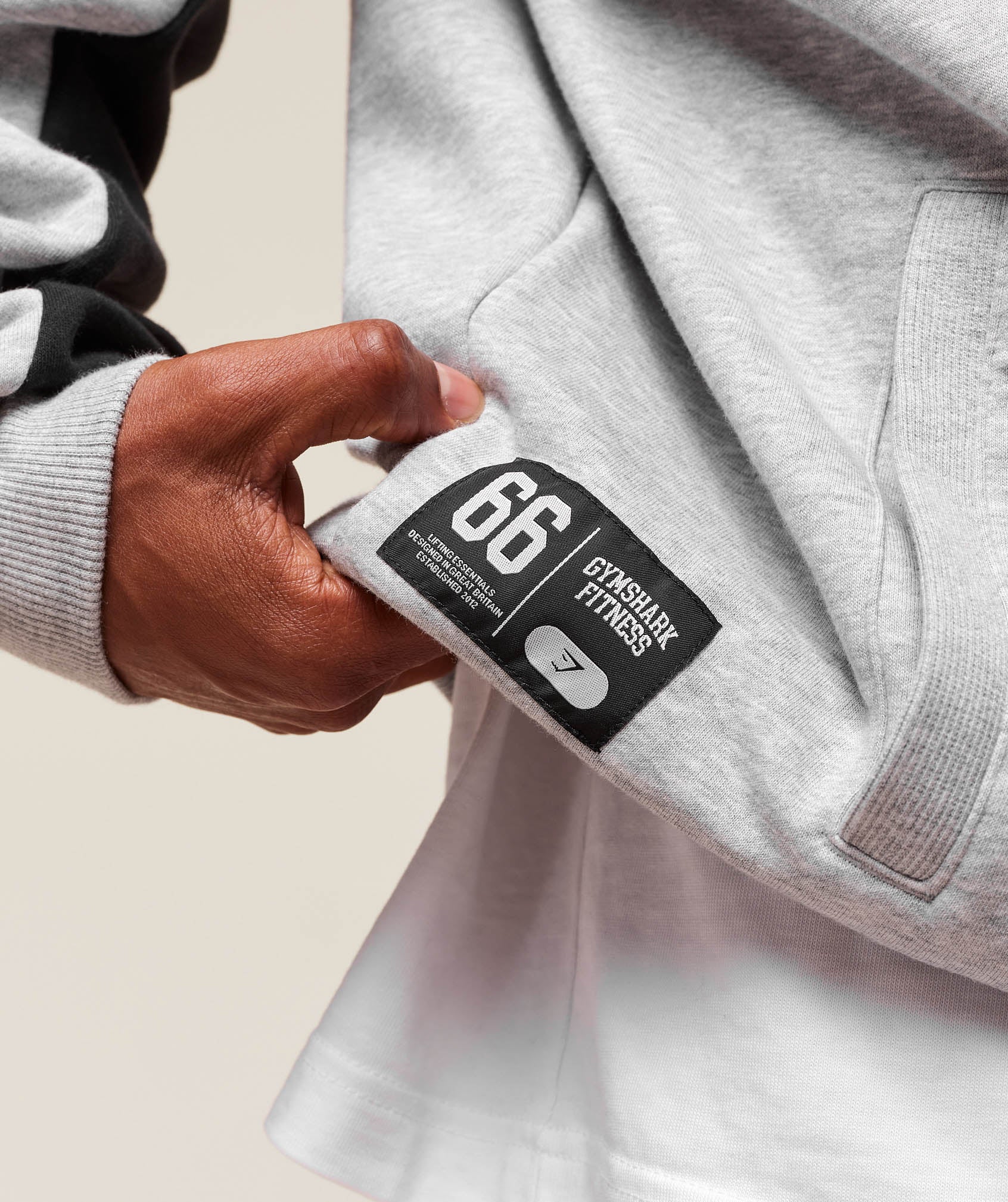 Gymshark Varsity Hoodie Light Grey Core Marl