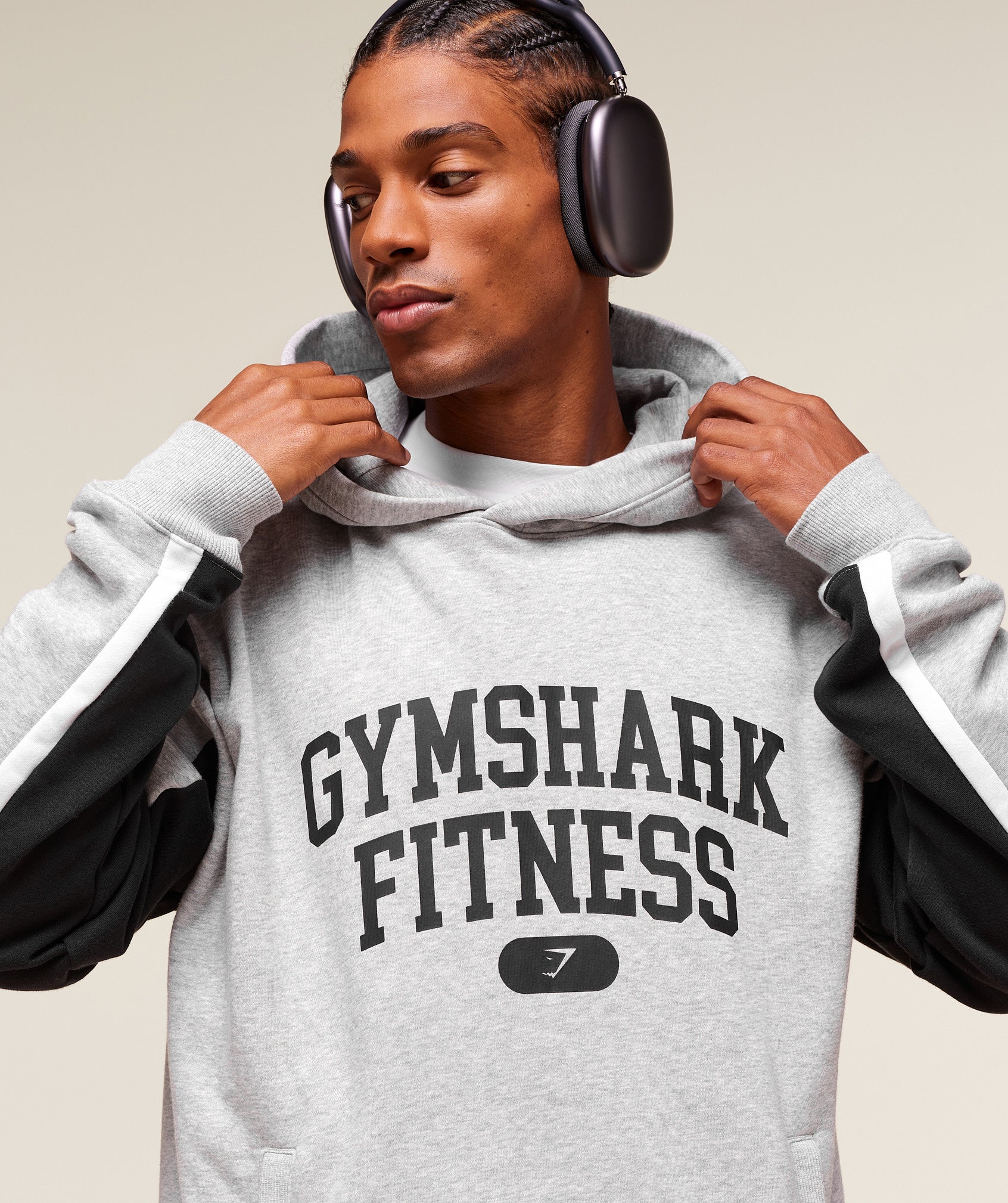 Gymshark Varsity Hoodie Light Grey Core Marl