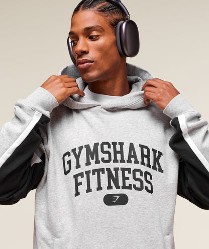 Gymshark Varsity Hoodie Light Grey Core Marl