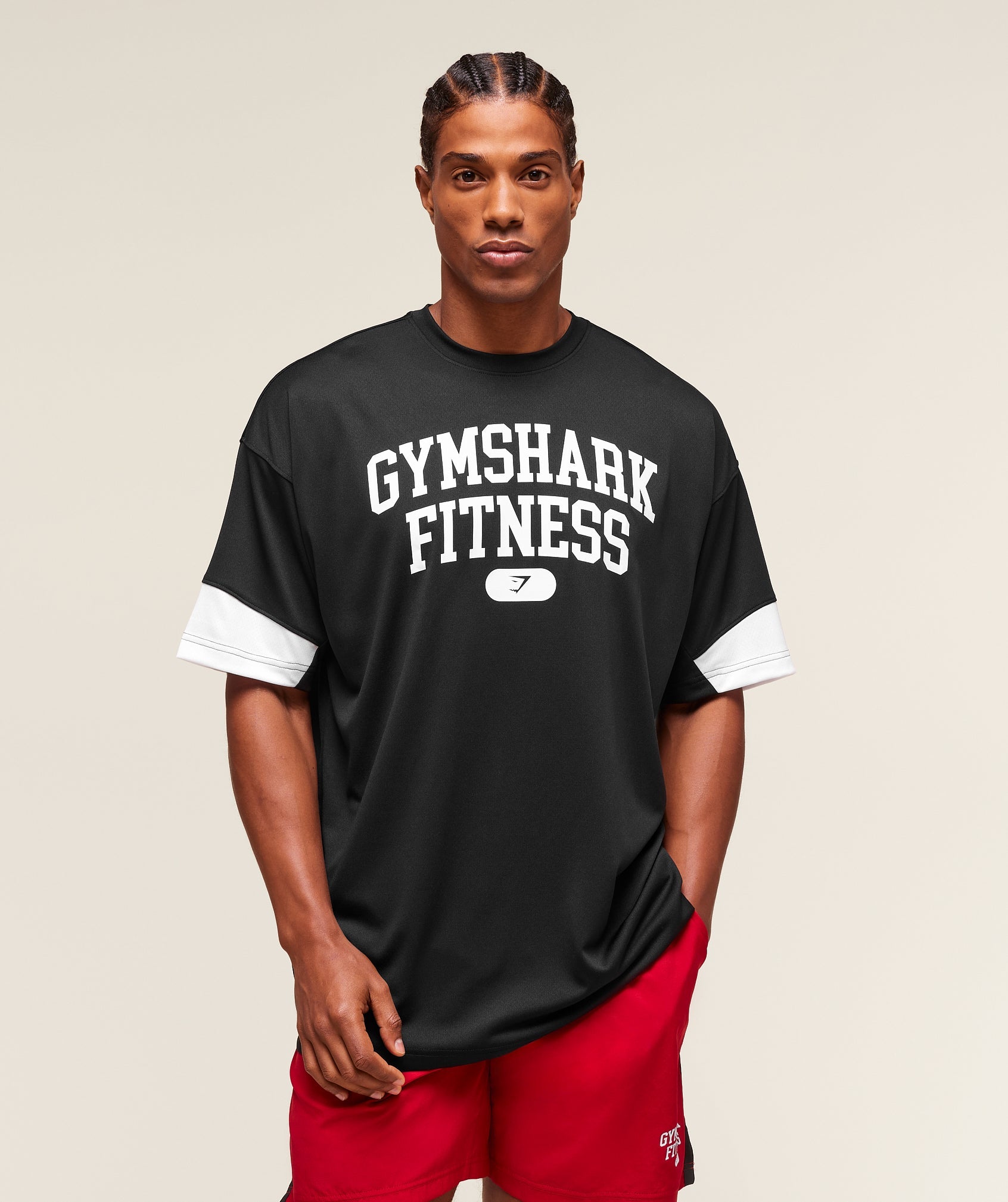 Gymshark Varsity Oversized T-Shirt Black