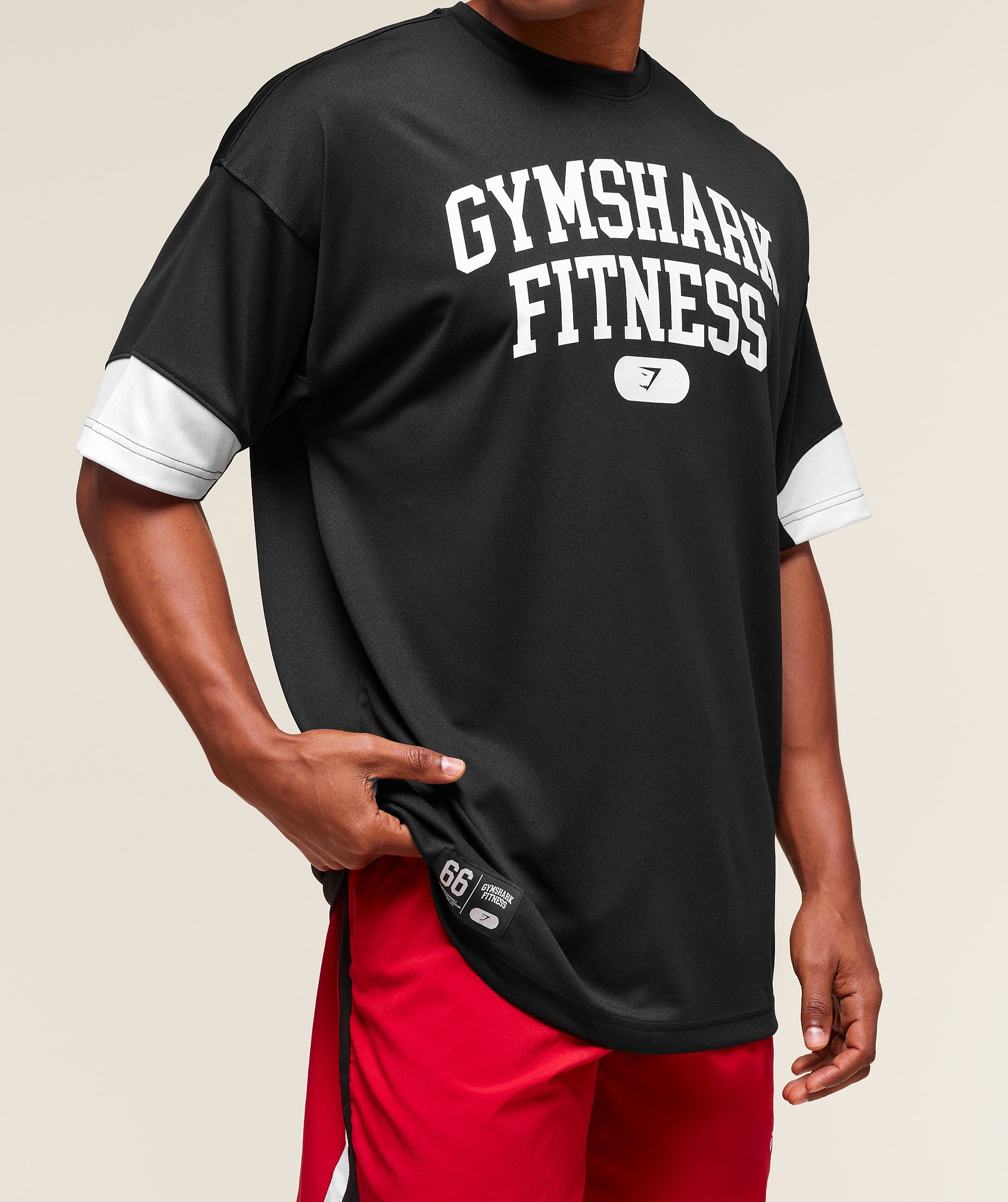 Gymshark Varsity Oversized T-Shirt Black