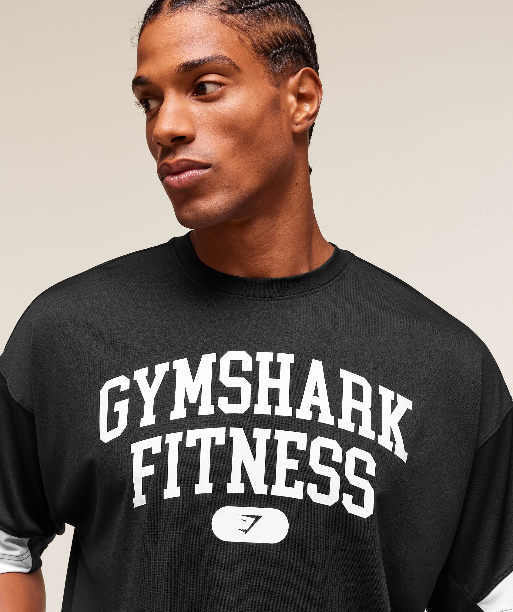 Gymshark Varsity Oversized T-Shirt Black