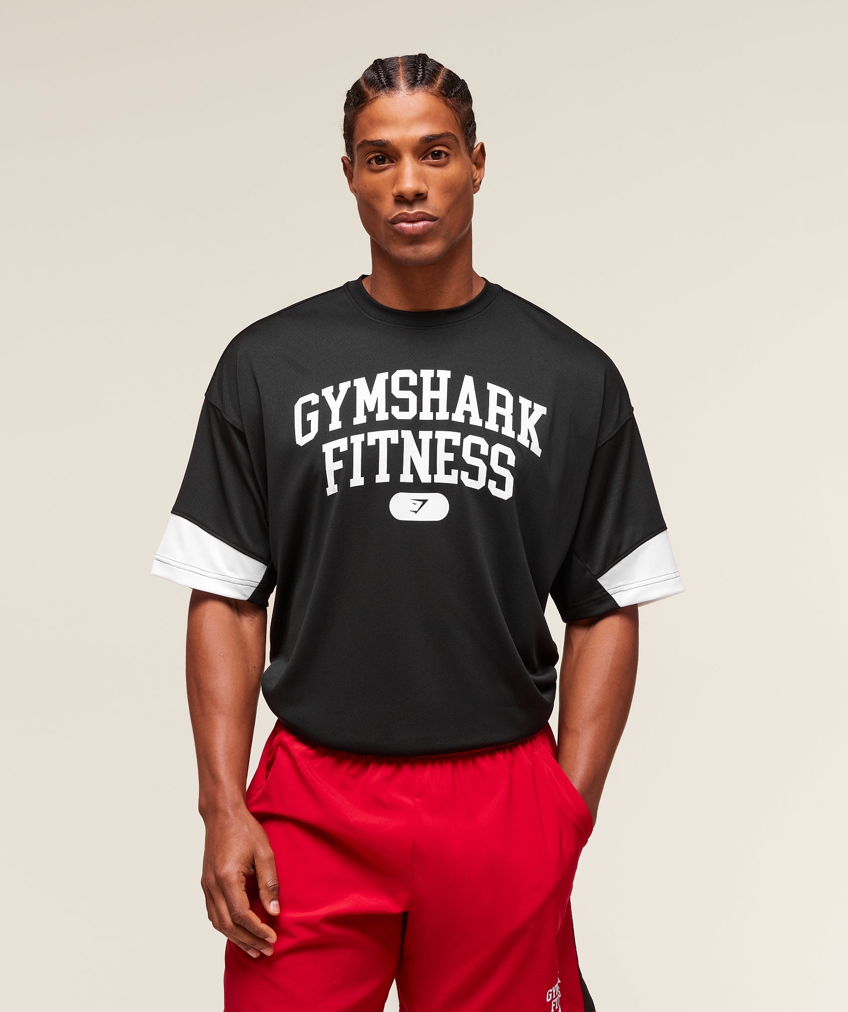 Gymshark Varsity Oversized T-Shirt Black