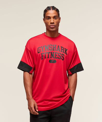 Gymshark Varsity Oversized T-Shirt Conditioning Red