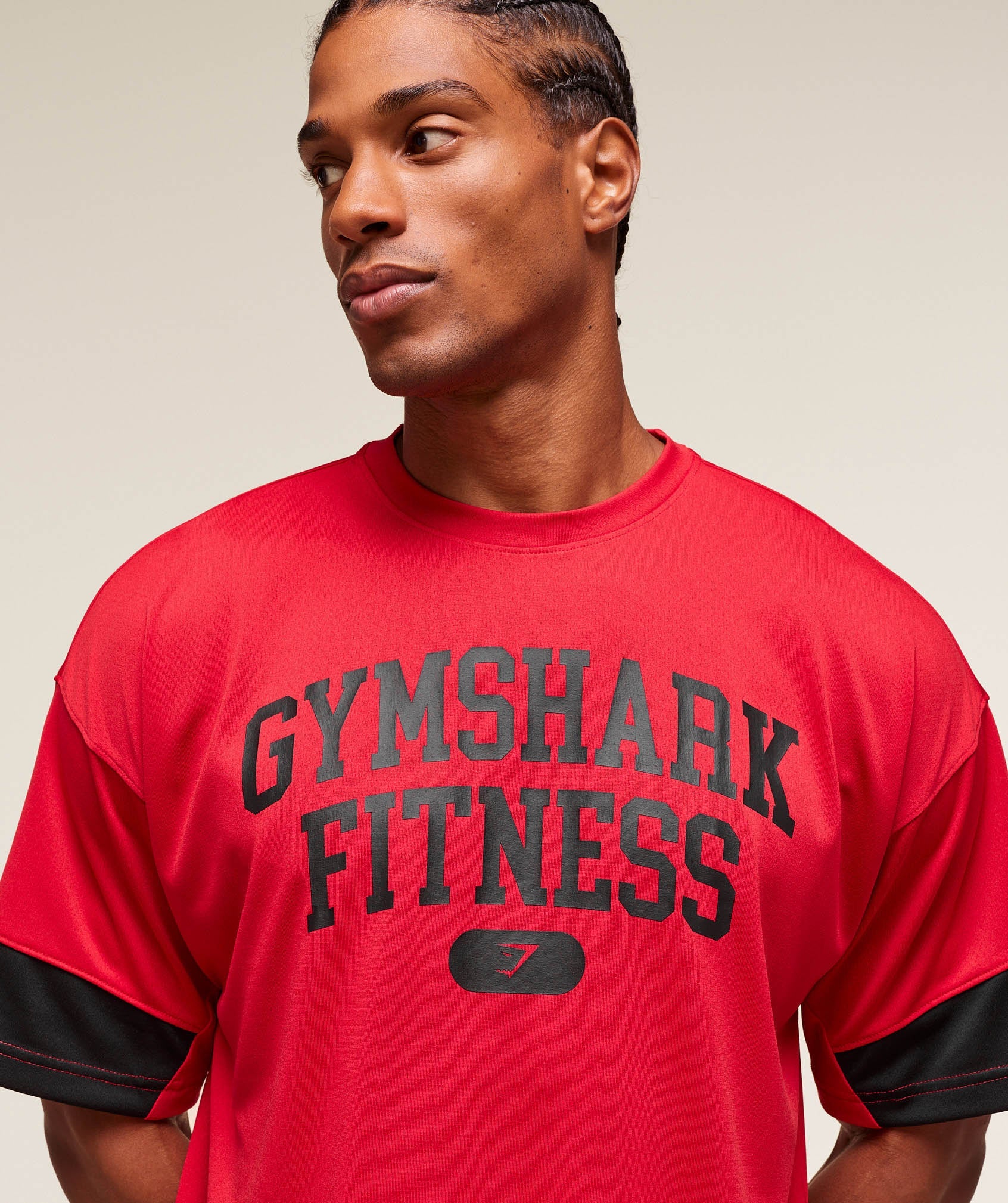 Gymshark Varsity Oversized T-Shirt Conditioning Red