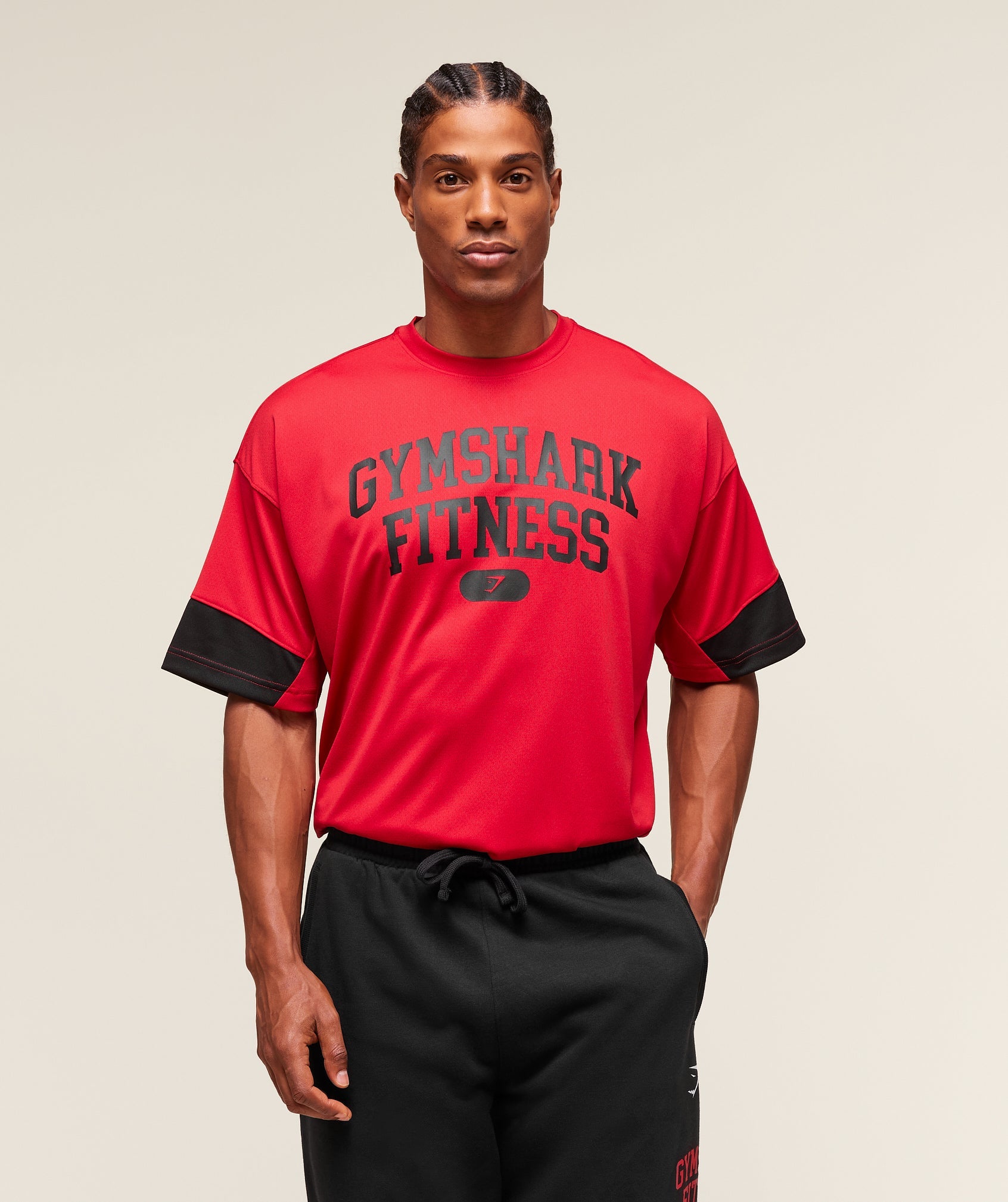 Gymshark Varsity Oversized T-Shirt Conditioning Red