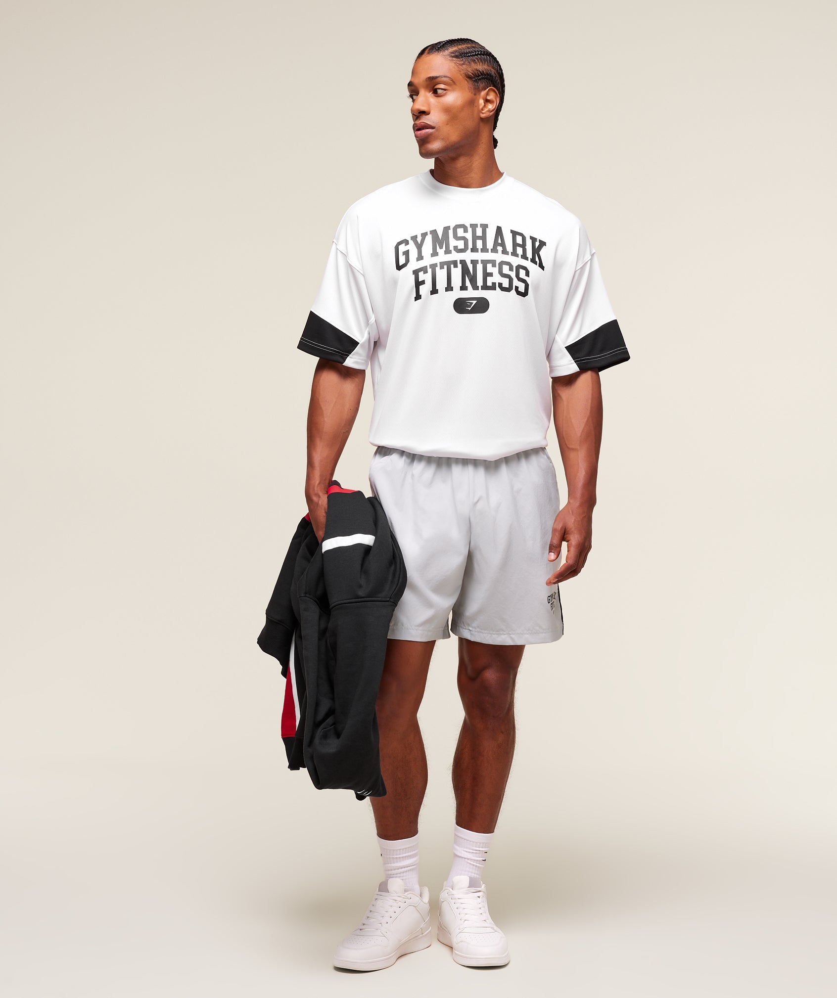 Gymshark Varsity 7" Shorts Light Grey