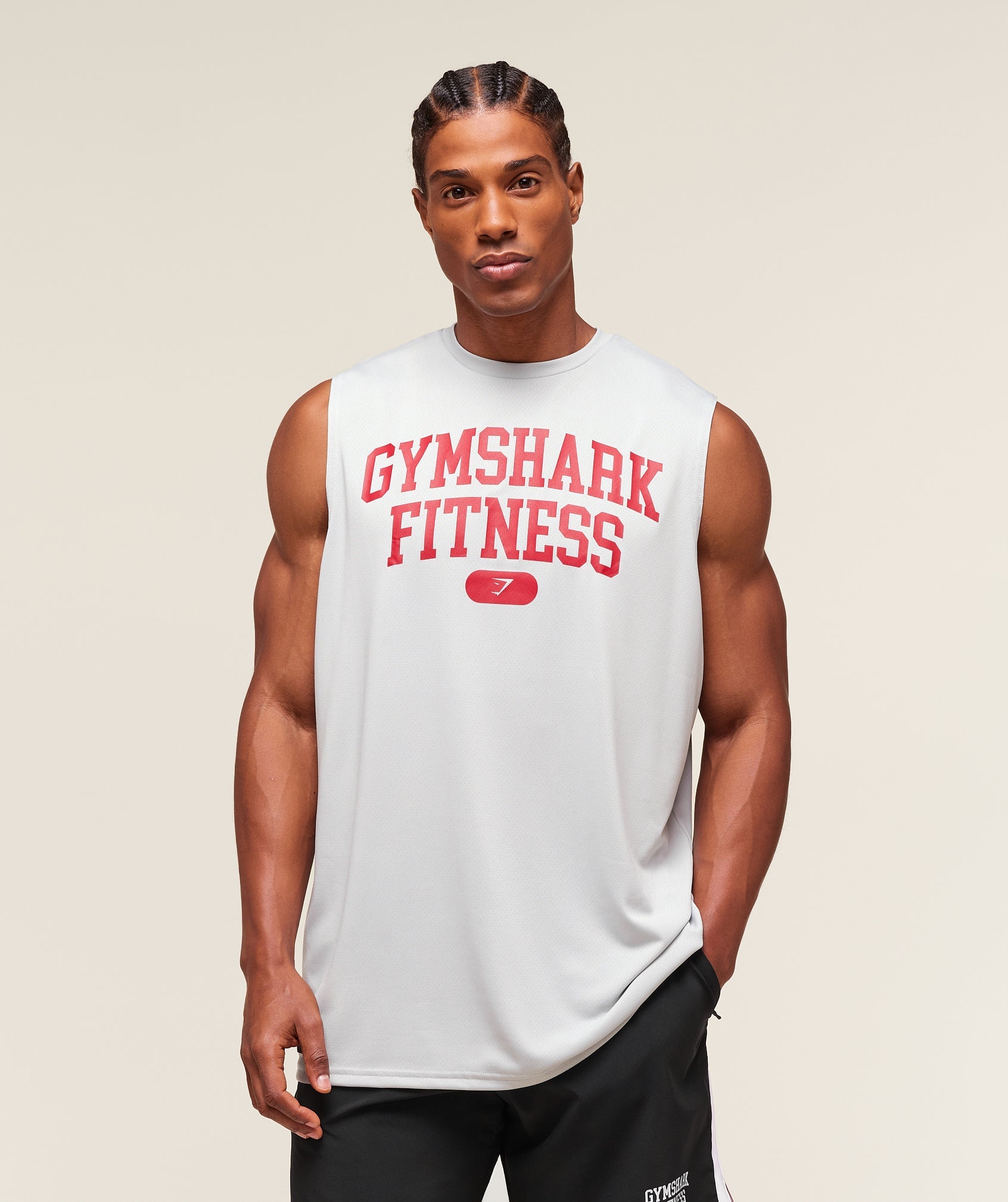Gymshark Varsity Tank Light Grey