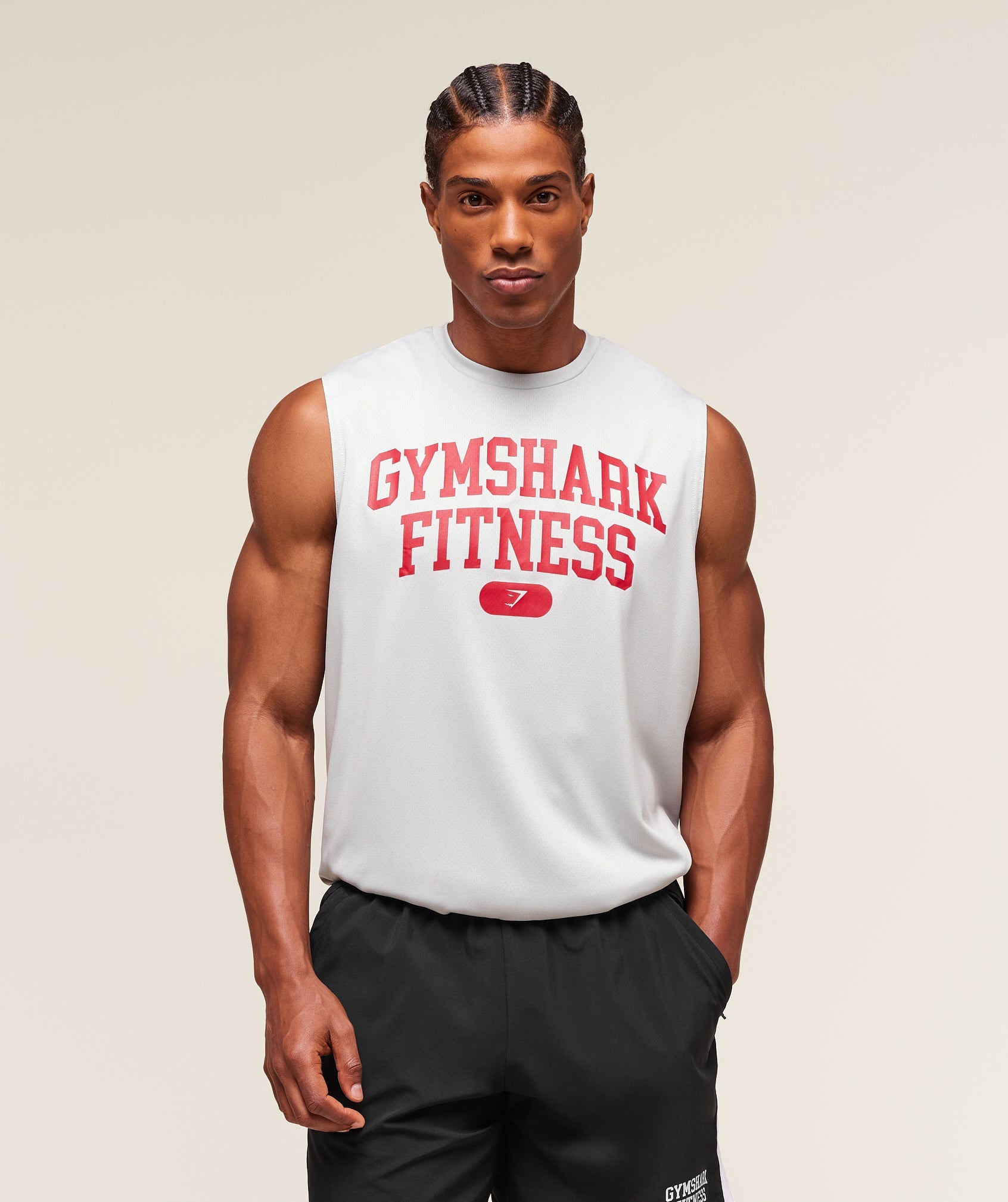 Gymshark Varsity Tank Light Grey