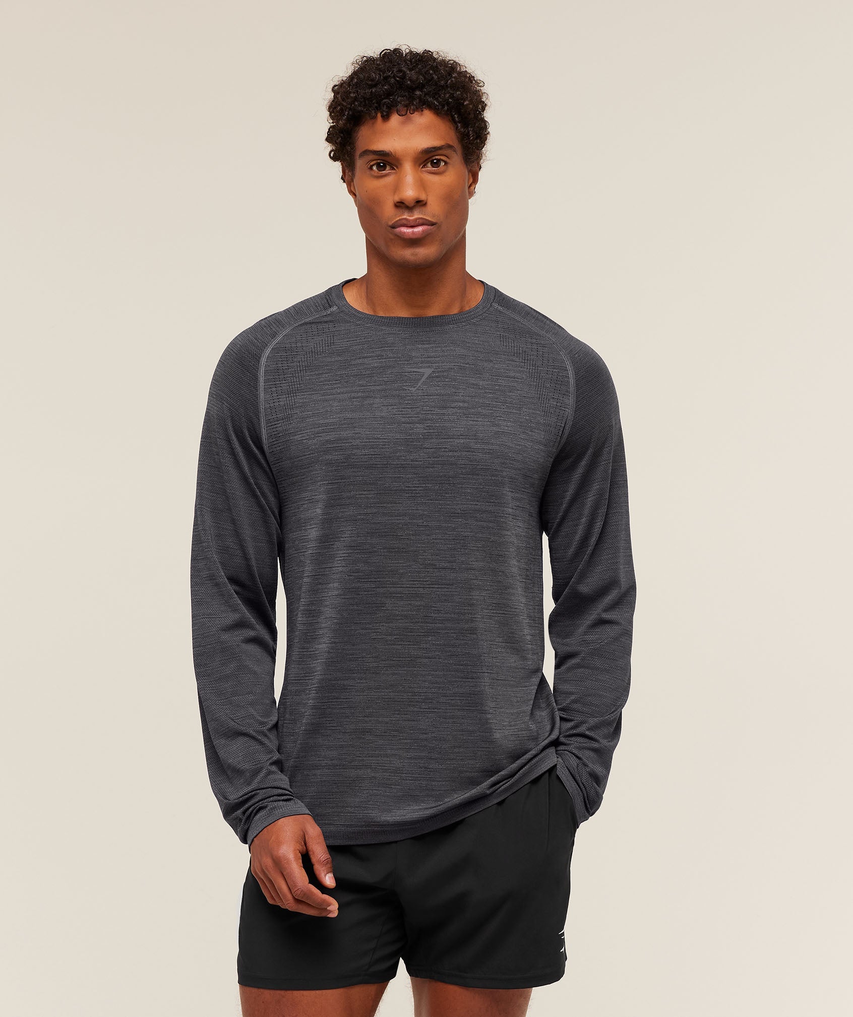 Gymshark Versatile Seamless Long Sleeve T-Shirt Dark Grey