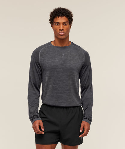 Gymshark Versatile Seamless Long Sleeve T-Shirt Dark Grey