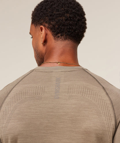 Gymshark Versatile Seamless T-Shirt Cement Brown