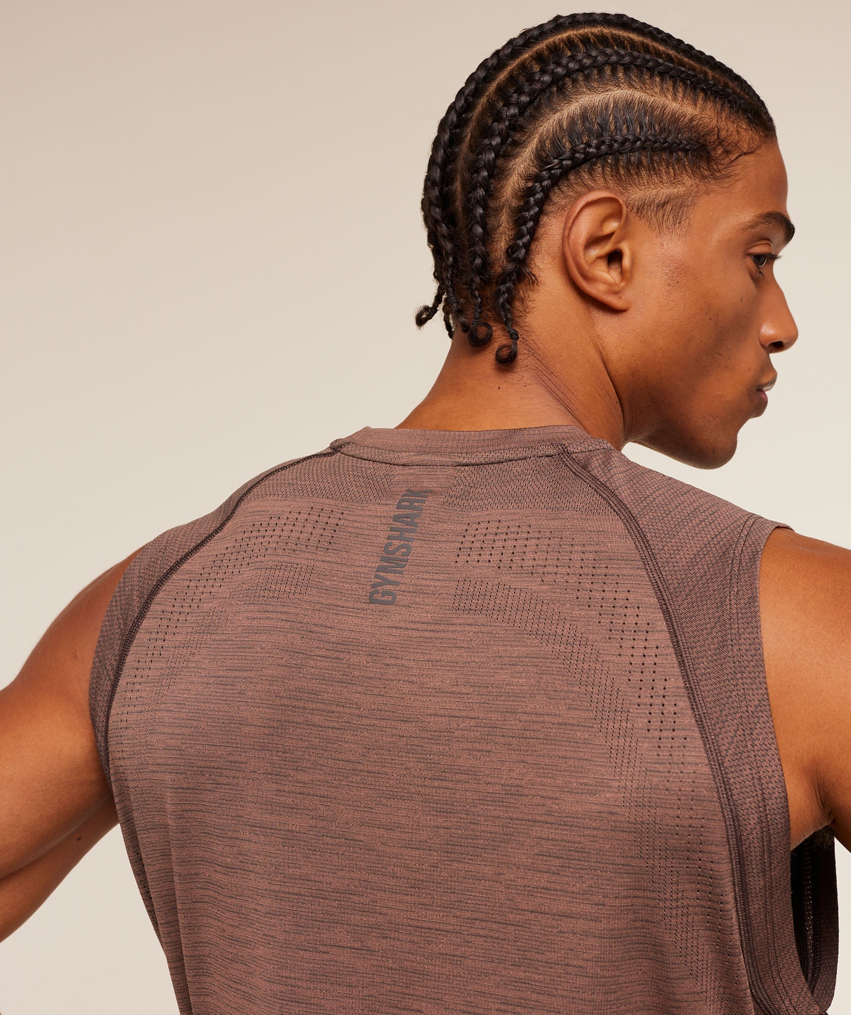 Gymshark Versatile Seamless Tank Taupe Brown