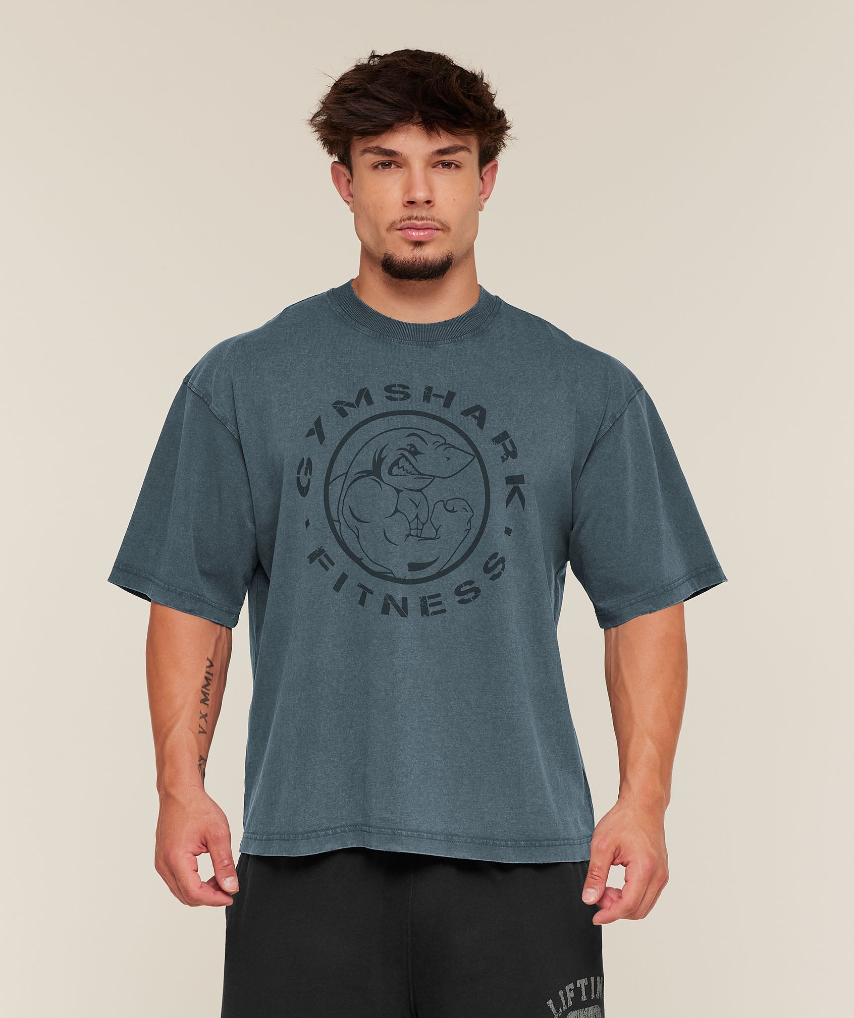 Gymshark Vintage Legacy T-Shirt Stealth Blue