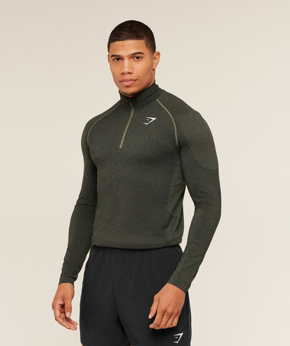 Gymshark Vital 1/4 Zip Core Olive