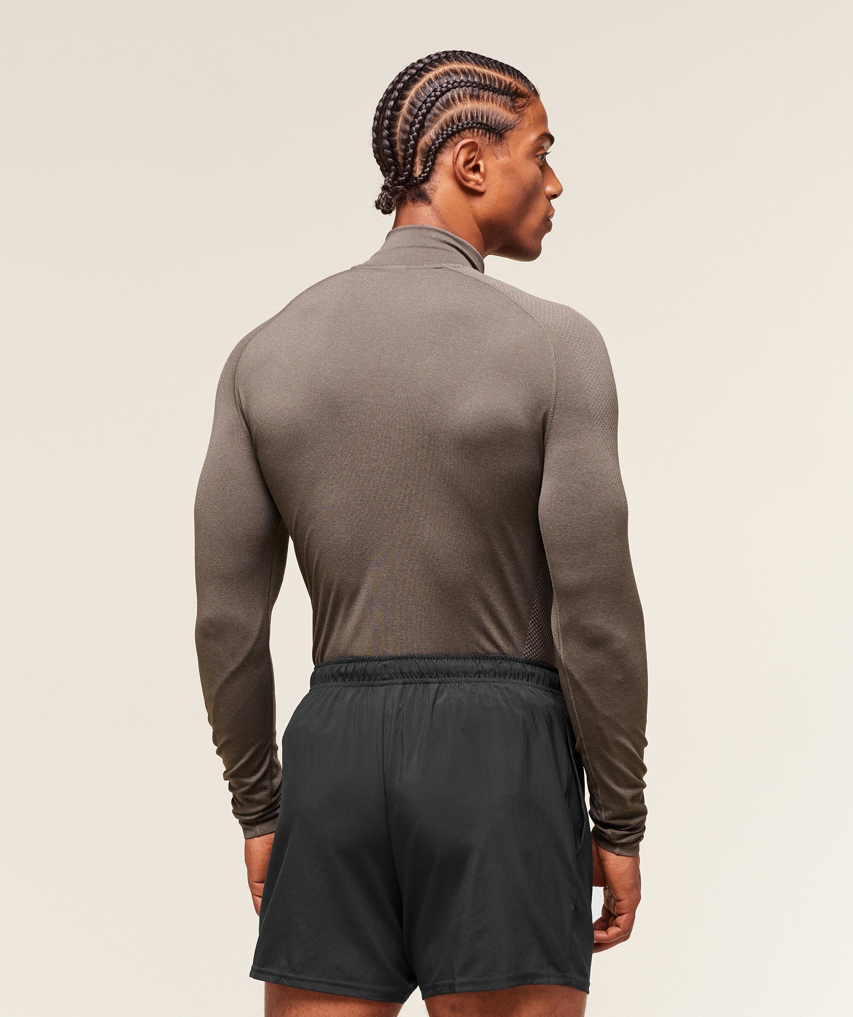 Gymshark Vital 1/4 Zip Camo Brown