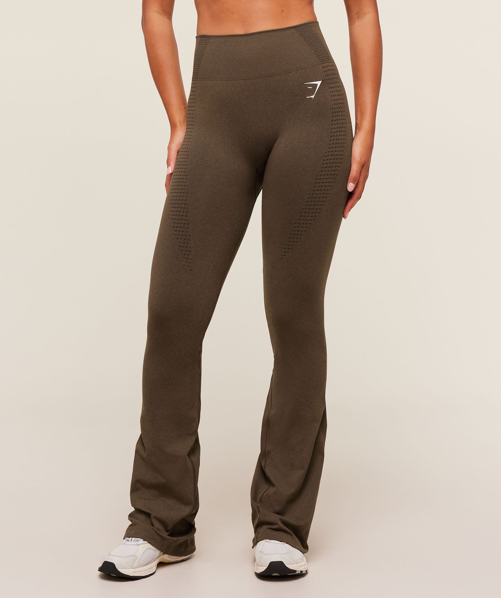 Women's Gymshark Vital Soft Flared Leggings Espresso Marl