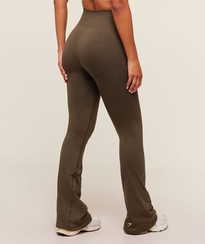 Women's Gymshark Vital Soft Flared Leggings Espresso Marl