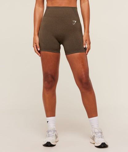 Women's Gymshark Vital Soft Shorts Espresso Marl
