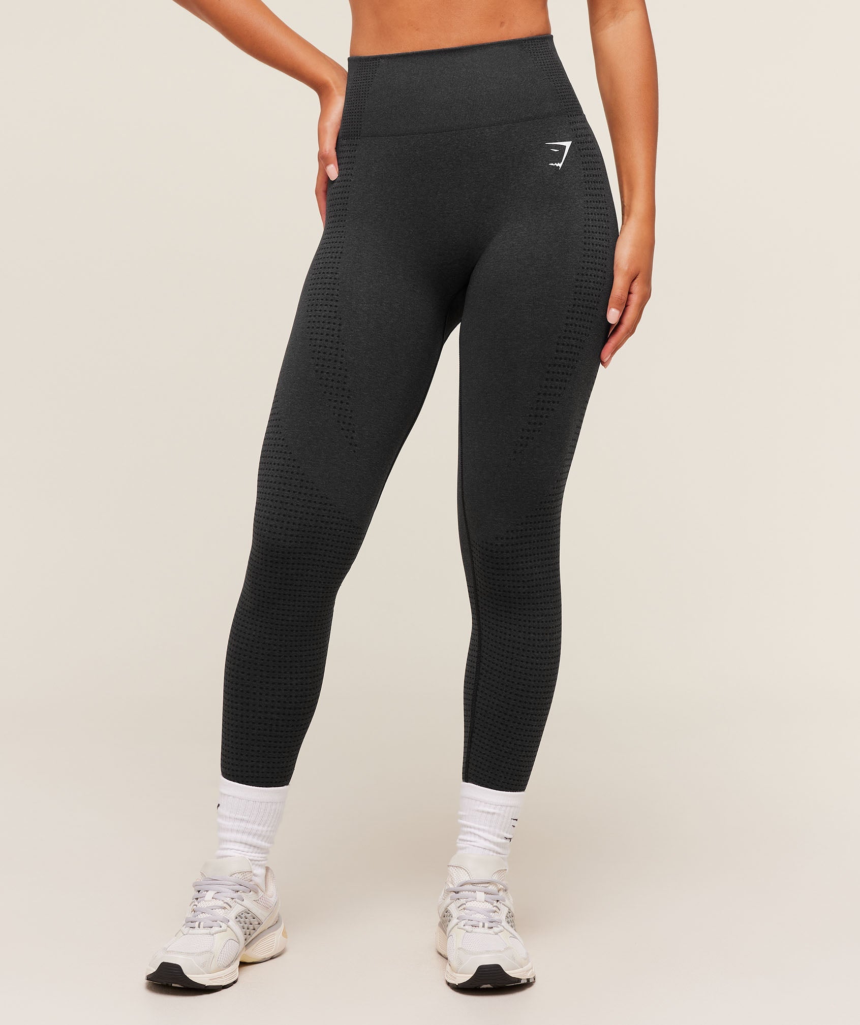 Women's Gymshark Vital Regular Leggings Black Marl