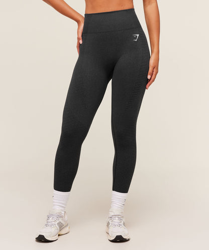 Women's Gymshark Vital Regular Leggings Black Marl